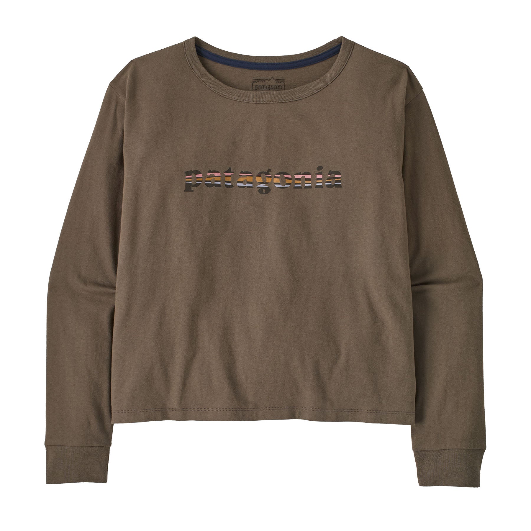 Women's Long-Sleeved '73 Text Logo Easy-Cut Organic Shirt