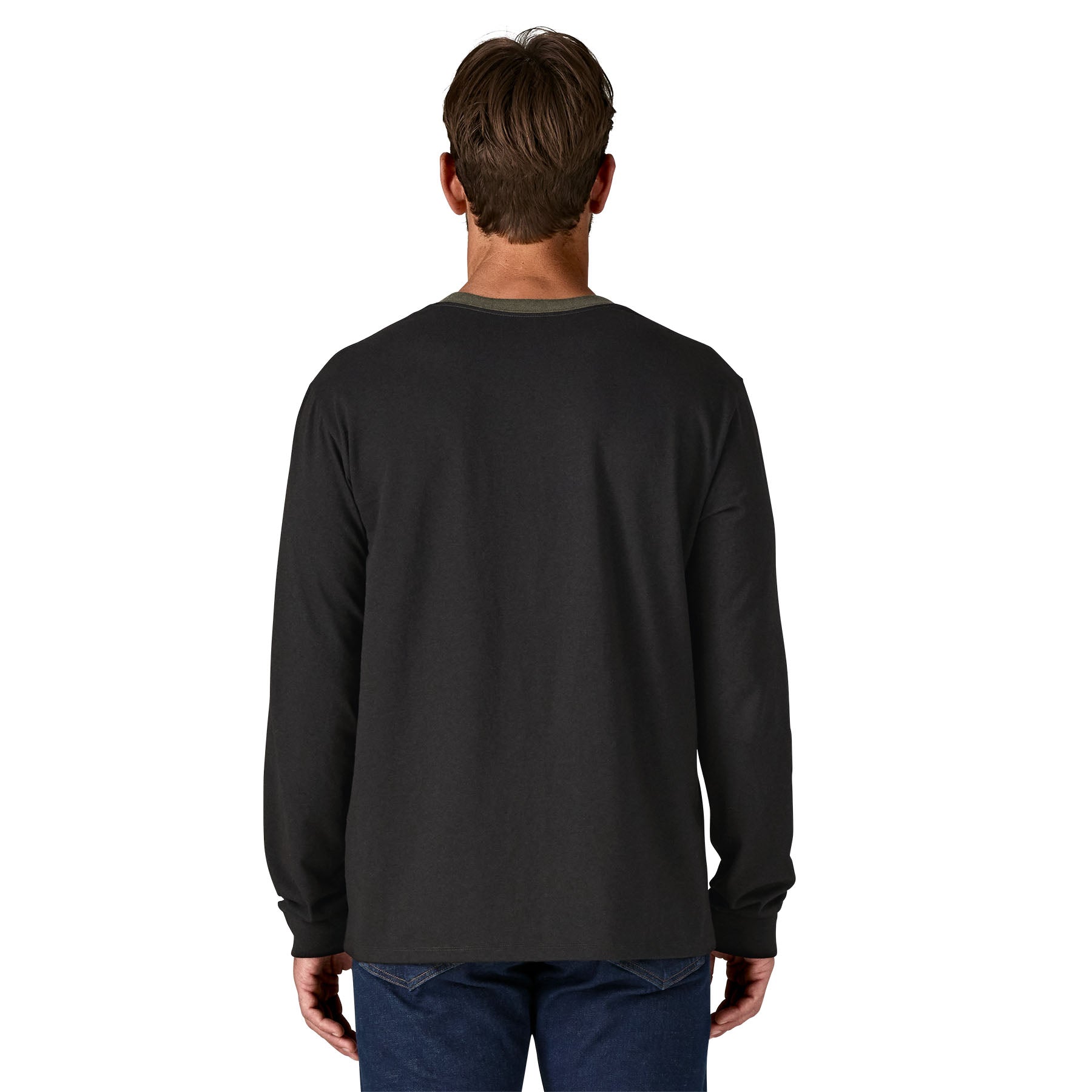 Men's Long-Sleeved Shop Sticker Pocket Responsibili-Tee®