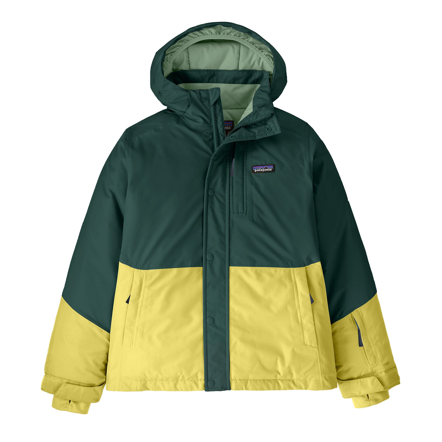 patagonia 子ども用スキーウェアオリーブグリーンM（10）130 Patagonia Kids' Powder Town Snow Jacket - Cascade Green