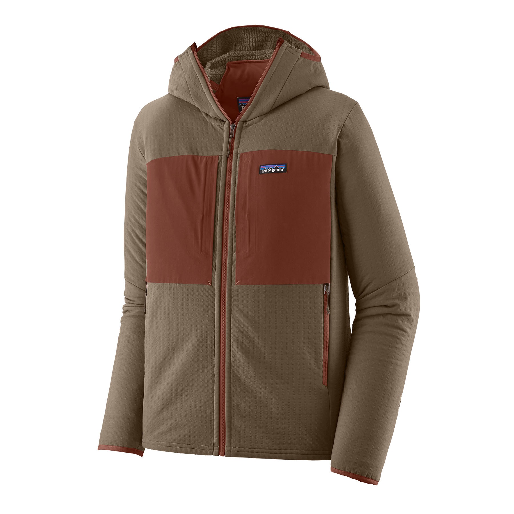 Patagonia Men's R2® TechFace Midlayer Fleece Hoody Marlow Brown
