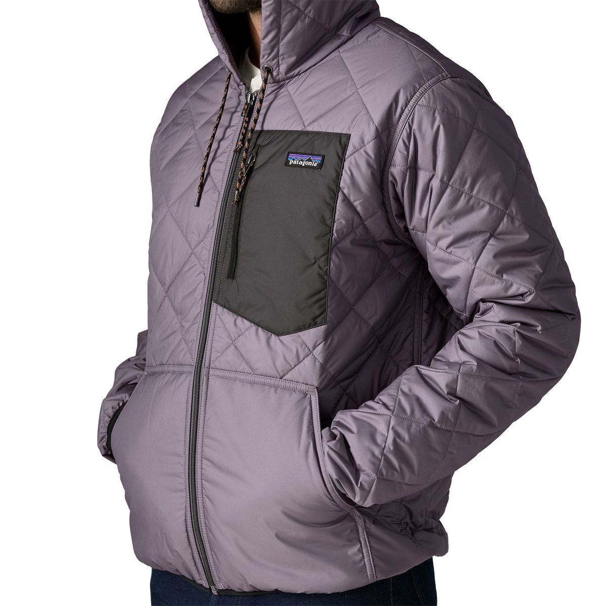 Men's Diamond Quilted Bomber Hoody