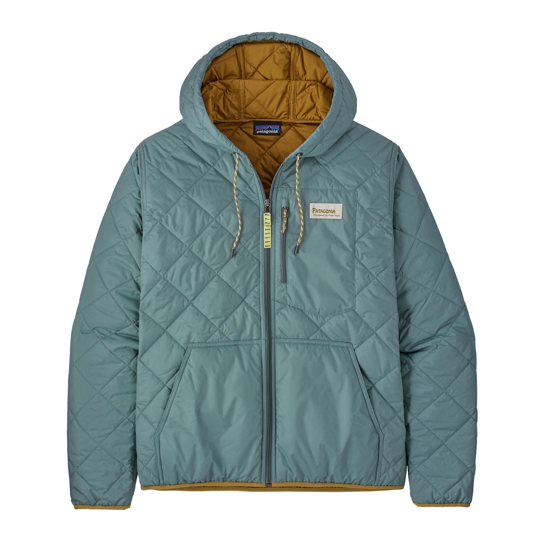 Patagonia Men's Diamond Quilted Bomber Insulated Hoody - Blue Sage