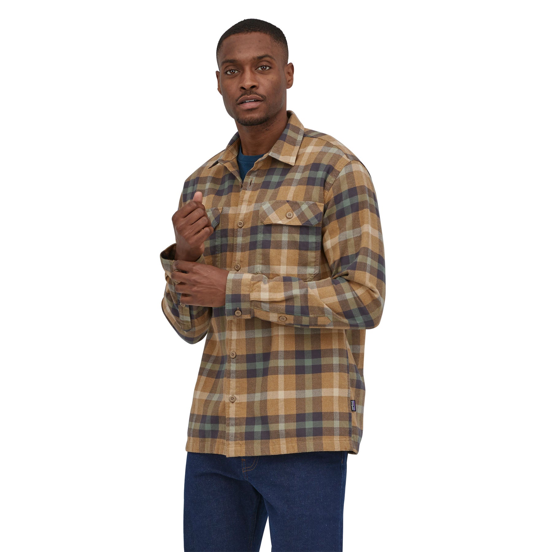Men s Long Sleeved Organic Cotton Midweight Fjord Flannel Shirt
