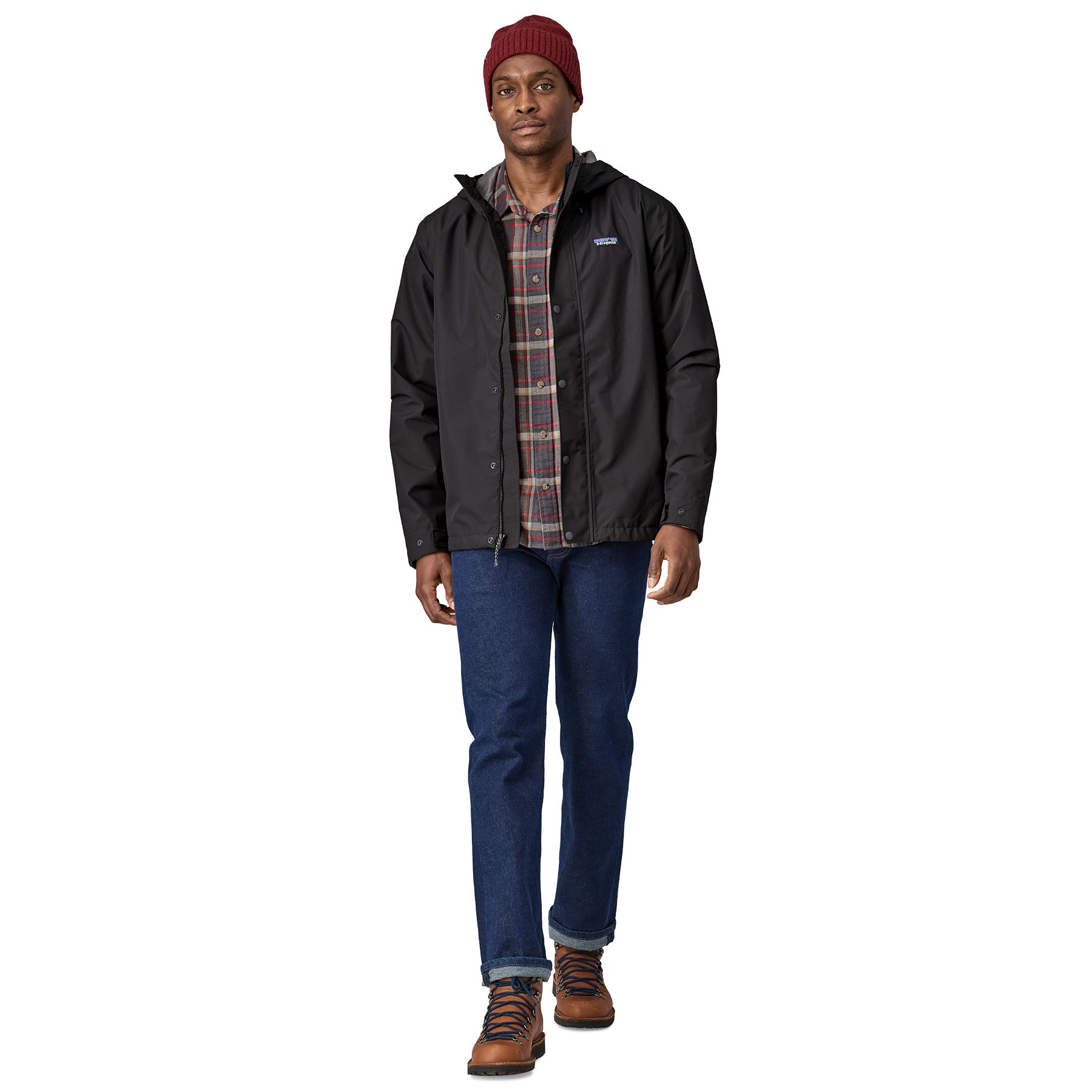 Patagonia Men's Jackson Glacier Waterproof Rain Jacket - Ink Black