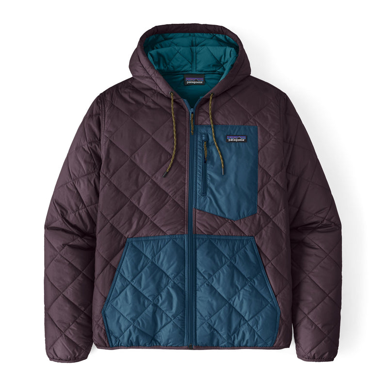 Patagonia Men's Diamond Quilted Bomber Hoody Obsidian Plum