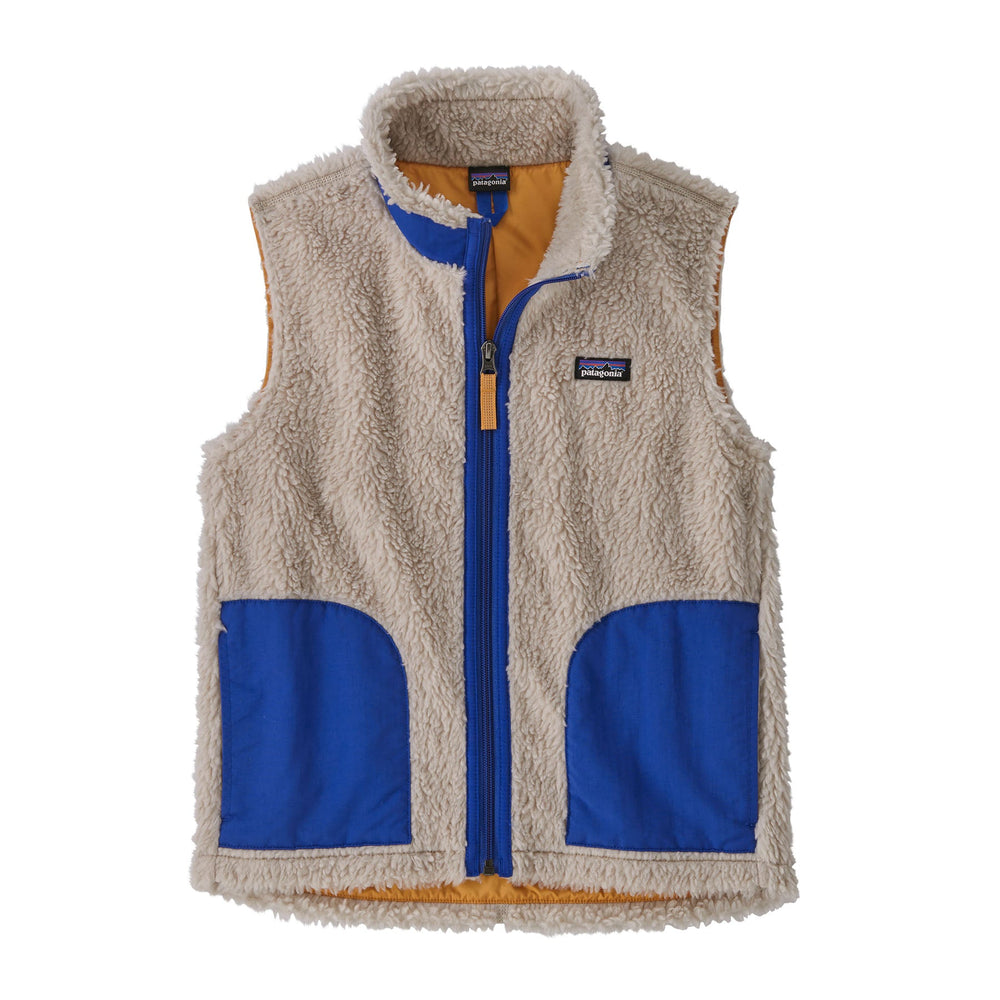 Patagonia Kids' RetroX® Fleece Vest Natural w/Passage Blue