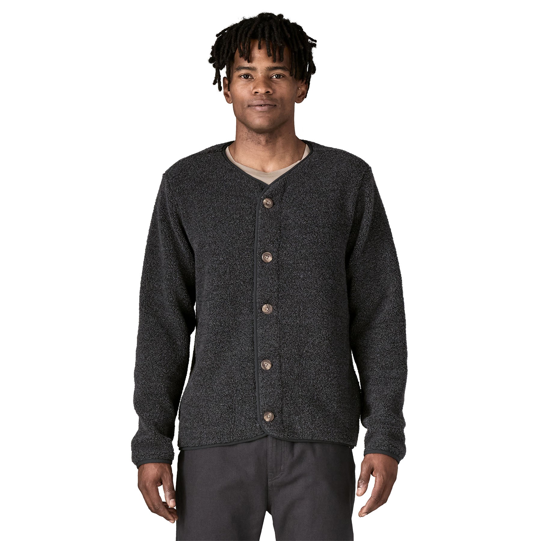パタゴニア リクレイムド フリース カーディガン ブラック M 20485 Patagonia Men's Reclaimed Fleece Cardigan - Black