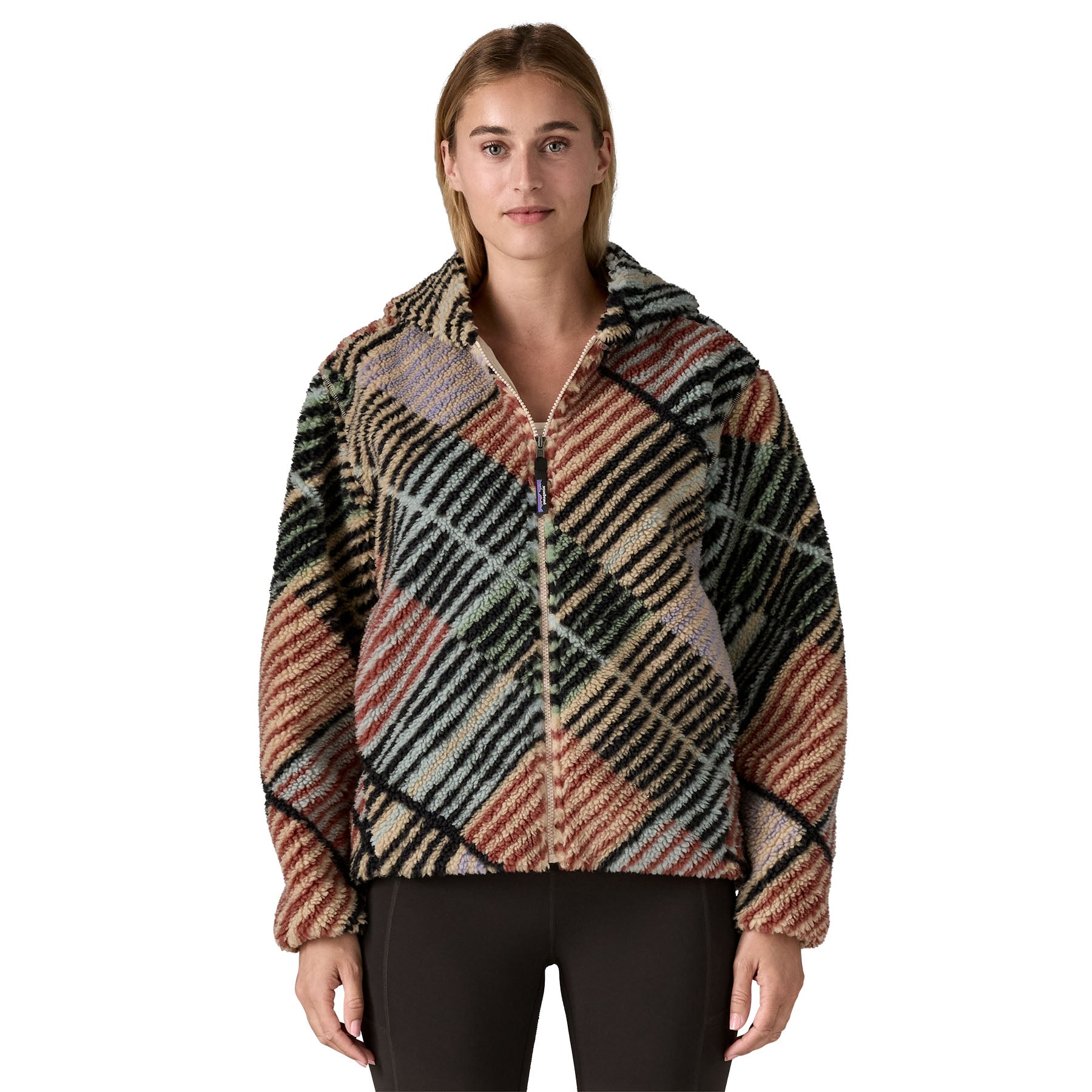 Patagonia Women's Lunar Dusk Fleece Hoody - Rainfall Quilt: Dark