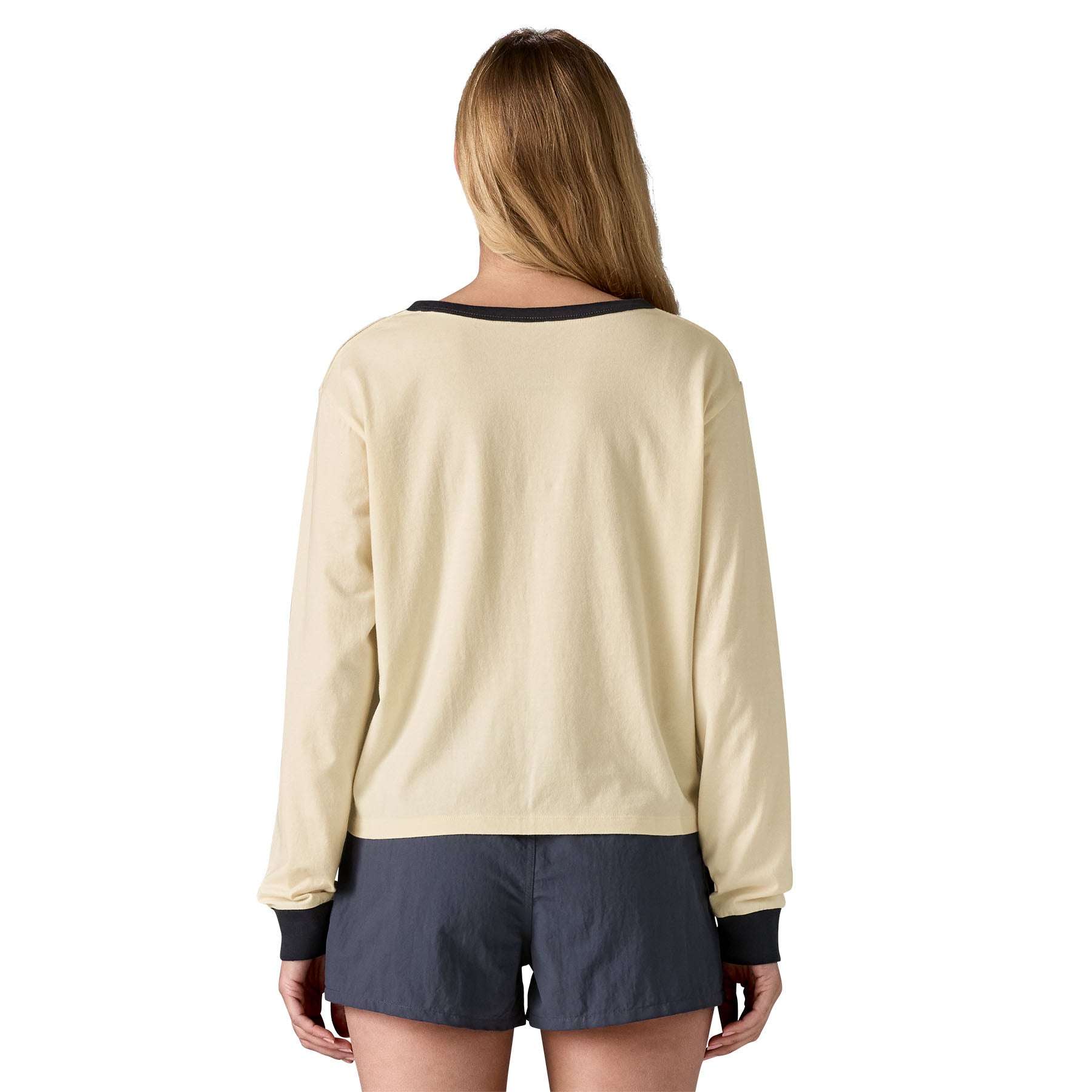 Women's Long-Sleeved '73 Text Logo Easy-Cut Organic Shirt