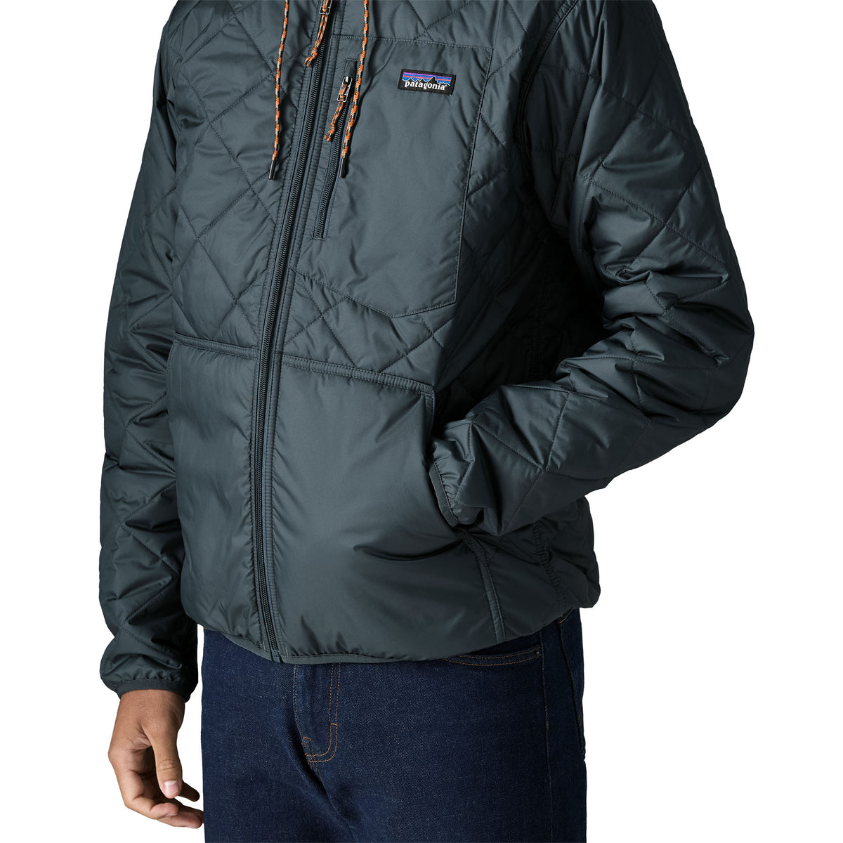 Men's Diamond Quilted Bomber Hoody