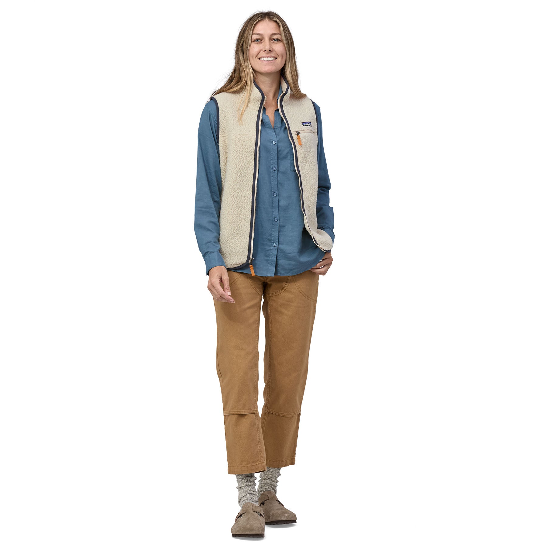 Women's retro pile vest best sale