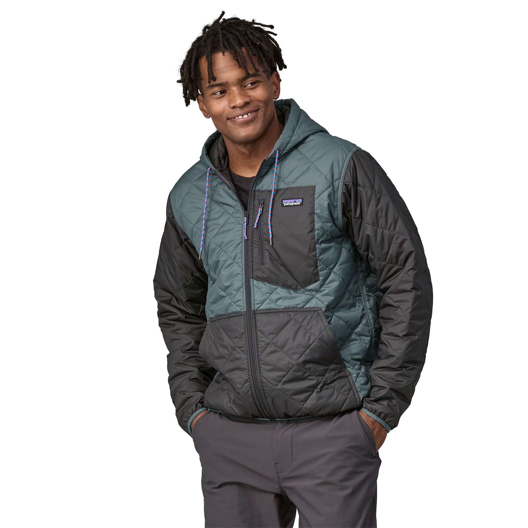 Patagonia Men's Diamond Quilted Bomber Hoody Nouveau Green