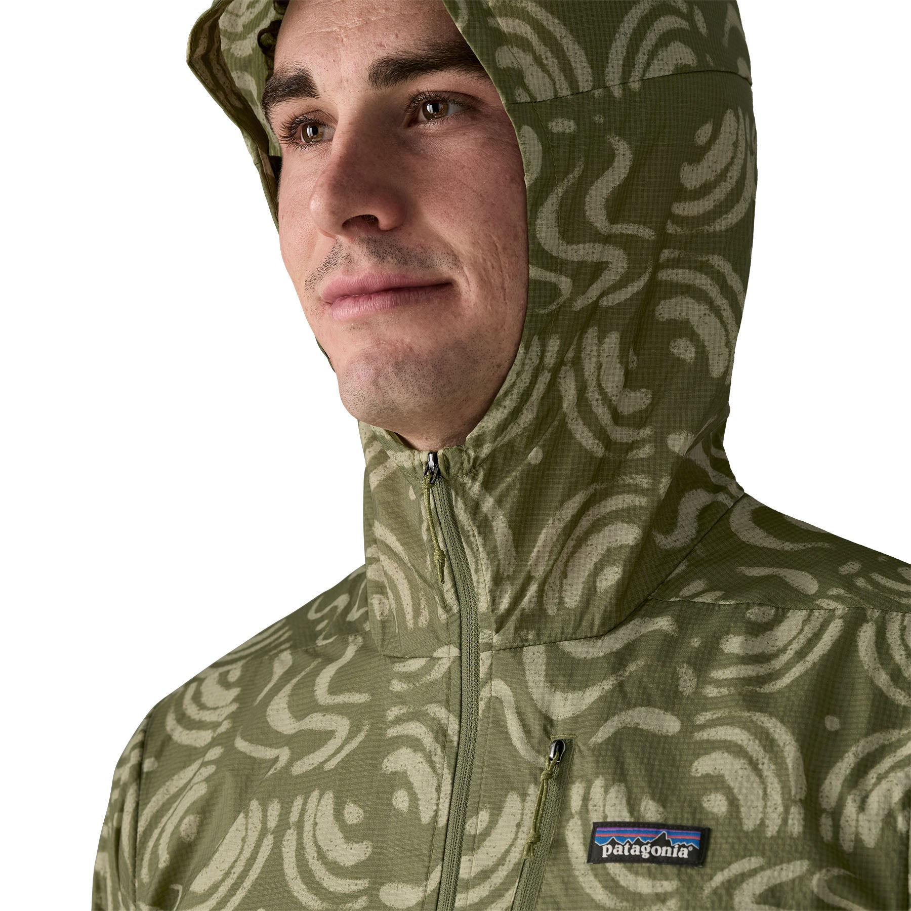 Patagonia Men's Houdini® Windbreaker Jacket - Sand Waves: Caper Green