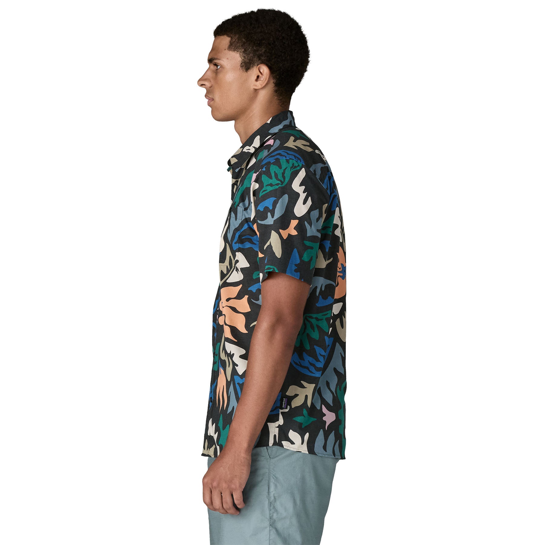 Patagonia Men's Go-To Lightweight Button Down Shirt - Kaleido: Black